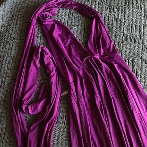 Henkaa Sakura Midi Convertible Dress in Purple